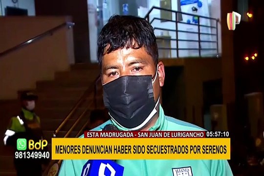 SJL: menores denuncian que fueron secuestrados y golpeados por serenos