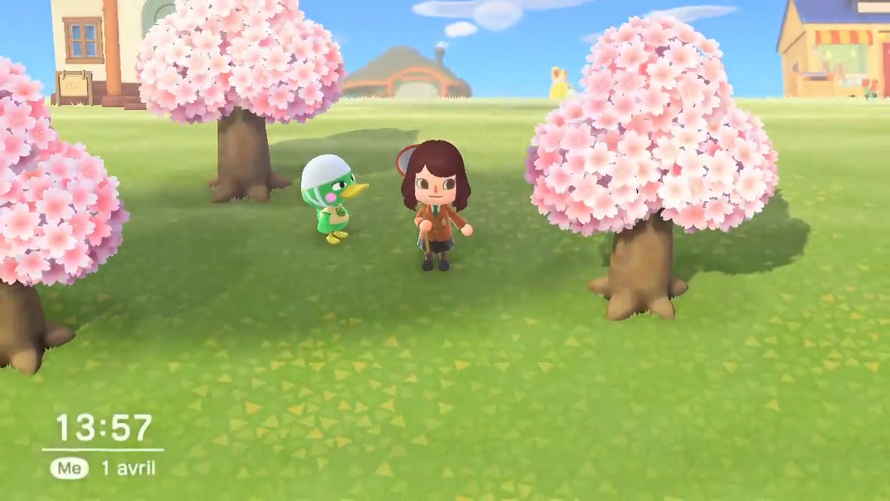 Animal Crossing: New Horizons: Cherry Blossom petals and crafted items