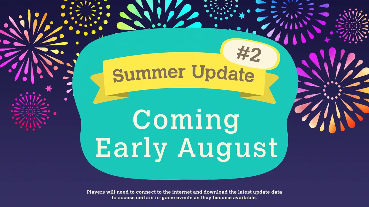 Animal Crossing: New Horizons: Fireworks for August update