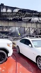 إخماد  حريق طال 8 معارض للسيارات في دبي