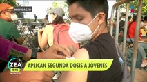 Aplican segunda dosis de la vacuna antiCovid a jóvenes en Morelia