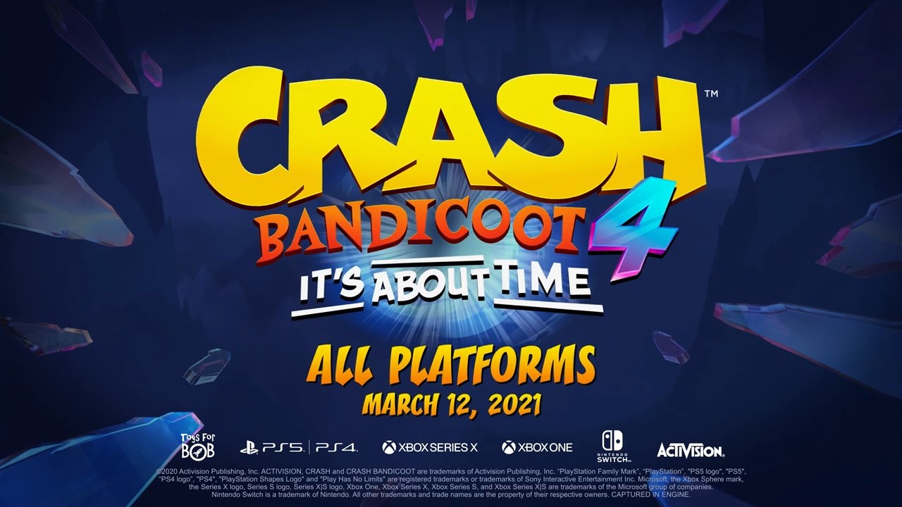 Crash Bandicoot 4 da la sorpresa y confirma su lanzamiento en PS5, Xbox Series X/S y Switch