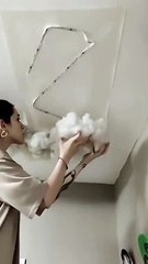 Beautiful Ceiling Design | Self made | Cotton candy | Thunder Storm | Fancy Light