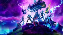 Galactus slowly emerges from the waves surrounding Fortnite Island