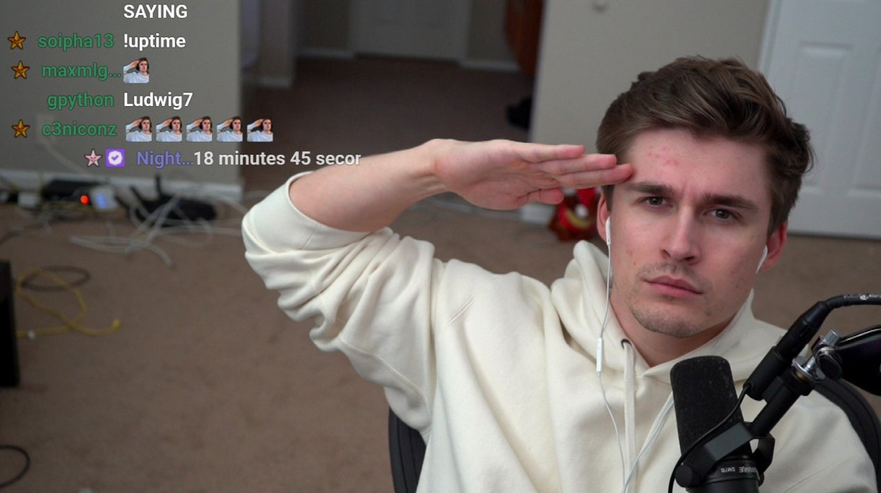 Ludwig Ahgren, el streamer más listo del mundo, atrapado en un directo que podría durar para siempre