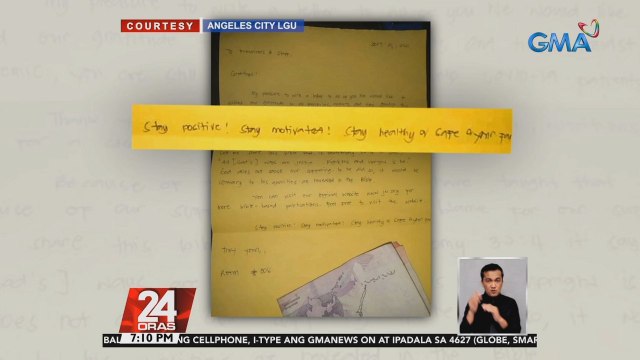 Healthcare workers sa isang isolation facility sa Pampanga, nakatanggap ng liham mula sa isang pasyenteng gumaling sa COVID-19 | 24 Oras