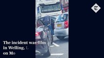 Driver pulls knife during petrol station row