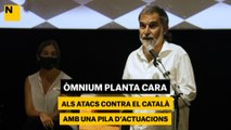 Òmnium planta cara als atacs contra el català amb una pila d'actuacions