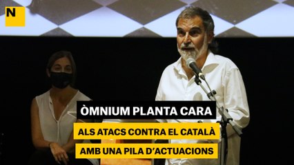 Òmnium planta cara als atacs contra el català amb una pila d'actuacions