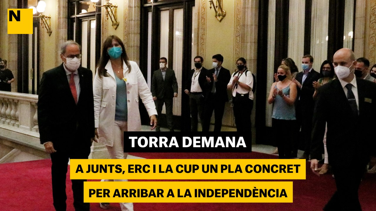 Torra demana a Junts, ERC i la CUP un pla concret per arribar a la independència