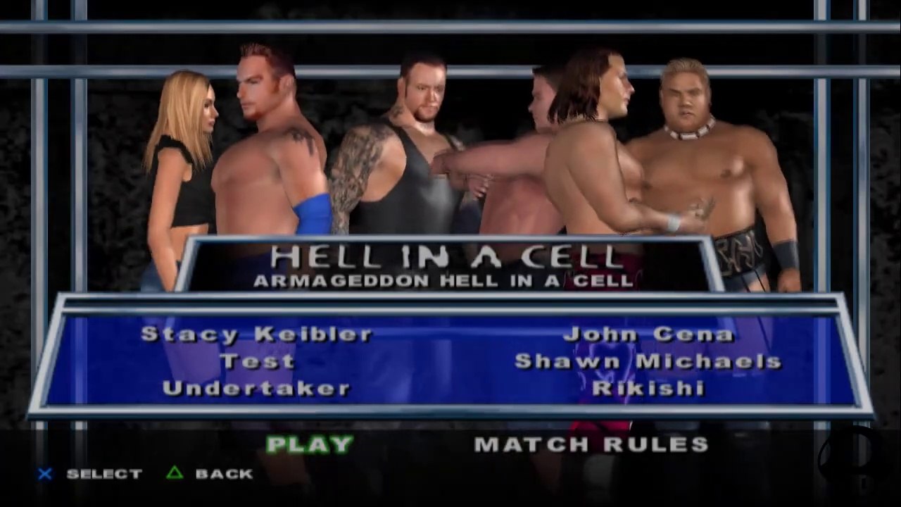 HCTP Stacy Keibler(ovr 100) vs Test vs Undertaker vs John Cena vs Shawn Michaels vs Rikishi