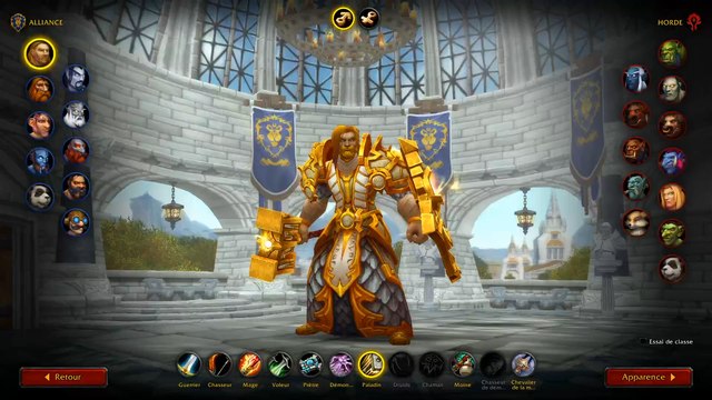 WoW Shadowlands : Écran de création de personnage animé