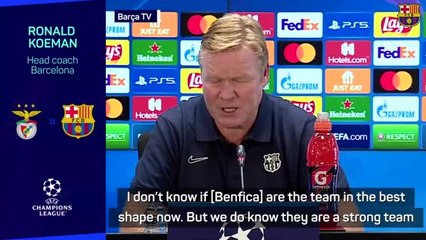 Video herunterladen: Koeman admits Barca need a win against impressive Benfica