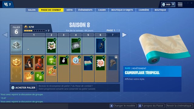 Fortnite : skins du passe de combat de la saison 8