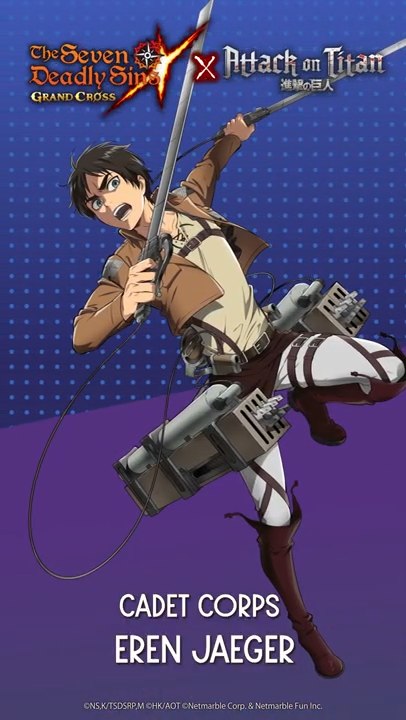 Seven Deadly Sins Grand Cross : collaboration Attack On Titan et mise à jour