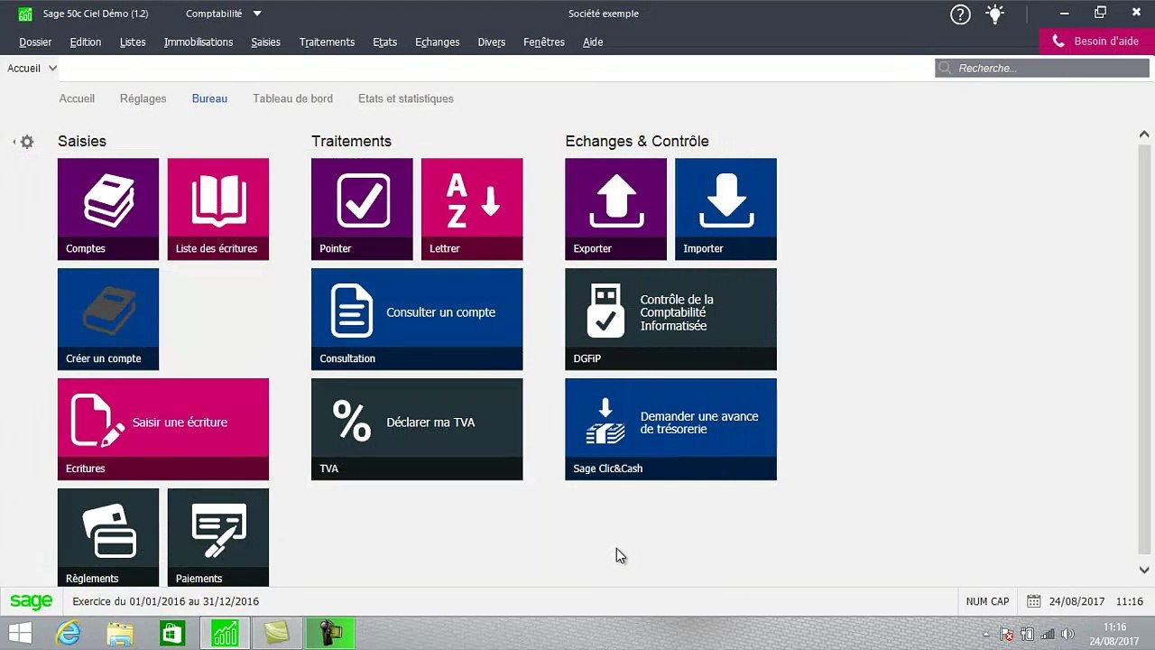 SAGE 50C CIEL COMPTA 2018  les échanges avec l' expert comptable