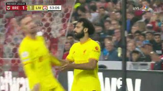 Salah eases Liverpool in front of Brentford