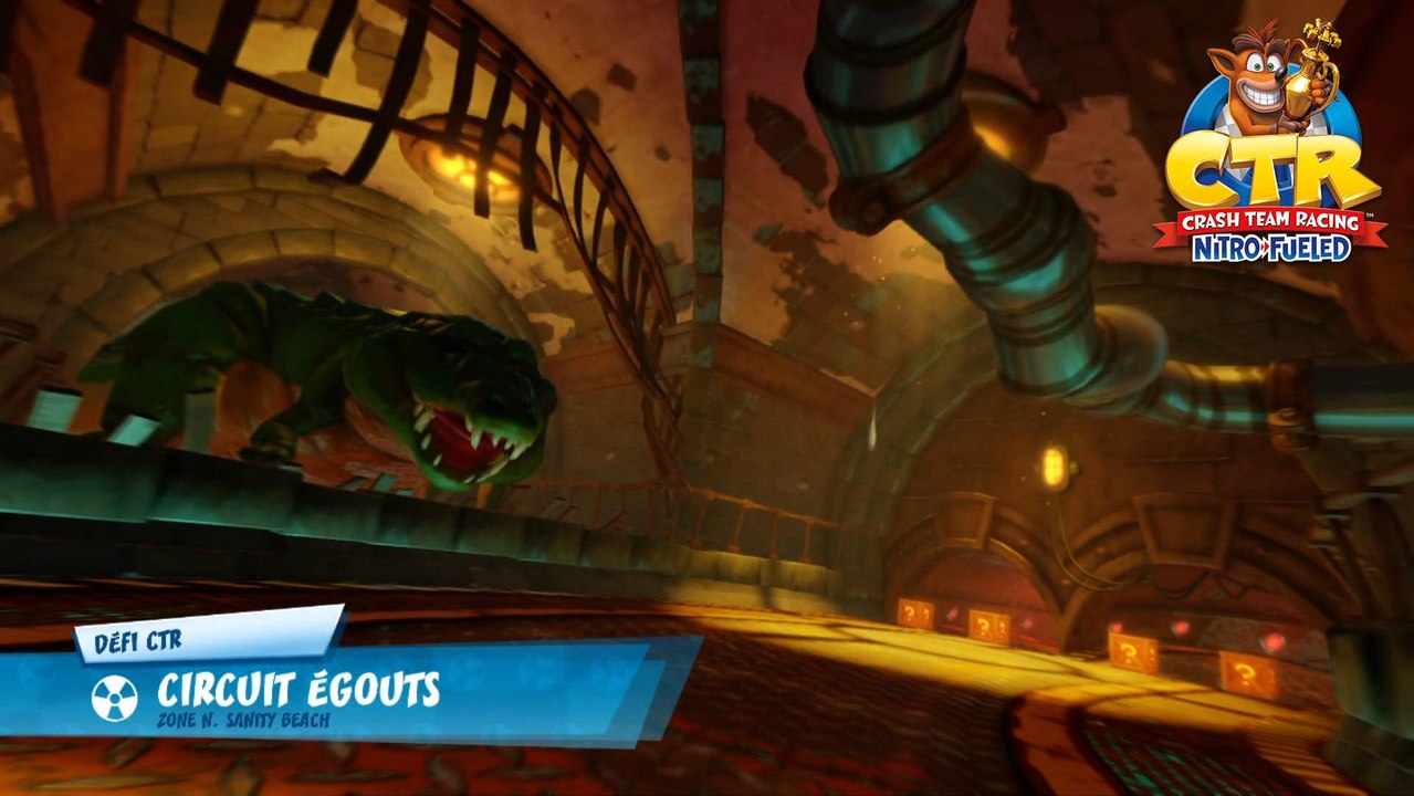 Défi lettres CTR - Circuit égouts  : guide Crash Team Racing Nitro-Fueled