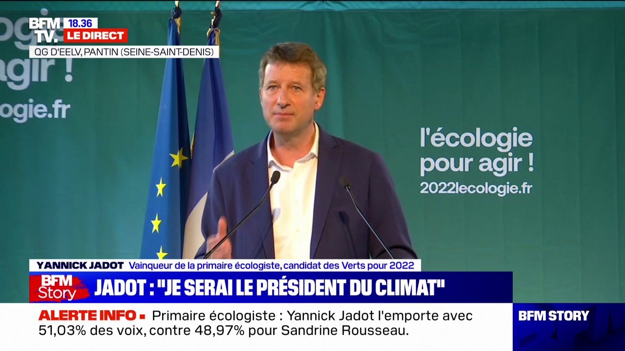 Yannick Jadot: "Dans la campagne qui vient nous, écologistes, ne céderons pas à l'extrême droite"