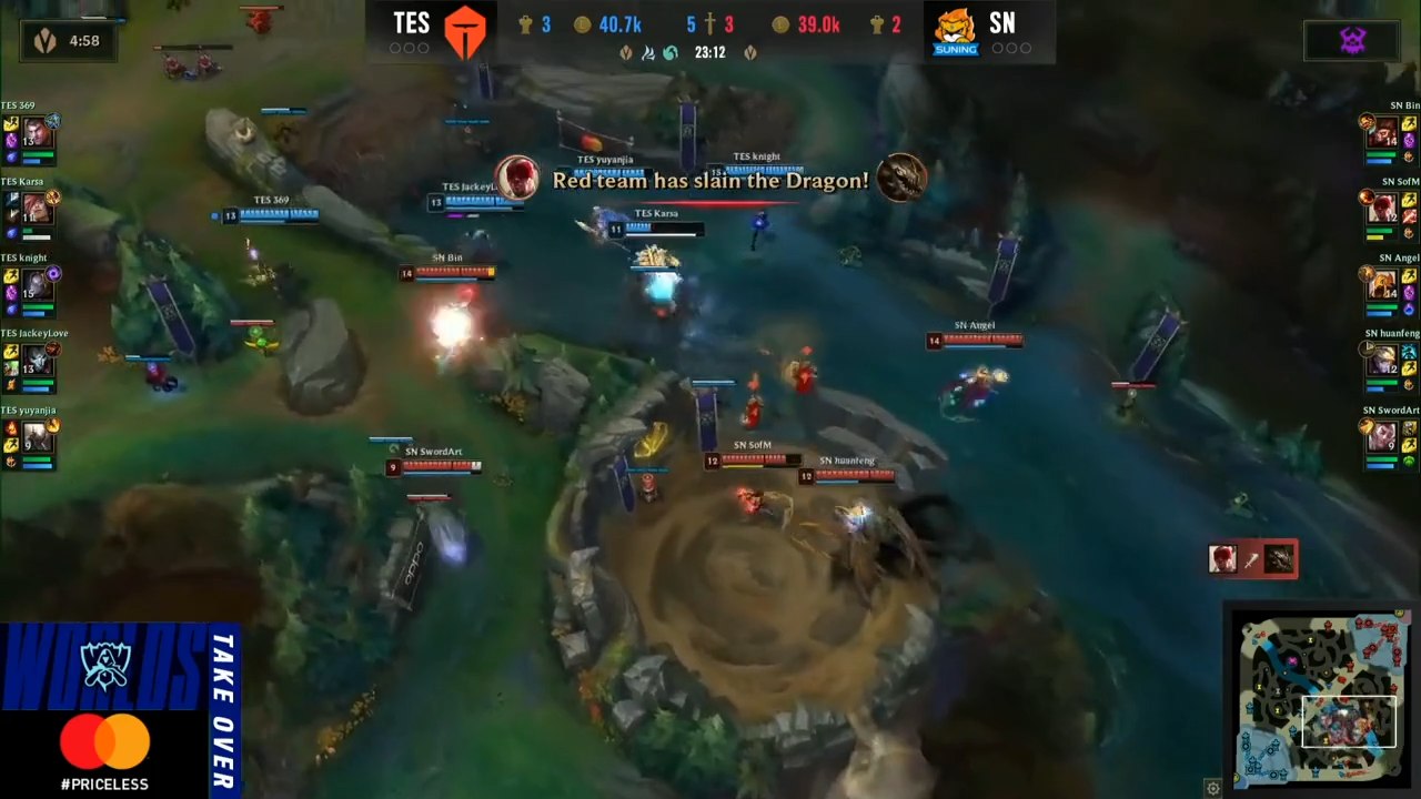 Demi-finale des Worlds LoL 2020 : Suning crée la surprise face à Top Esports