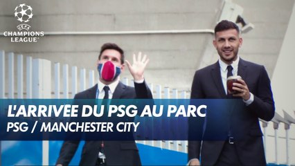 L'arrivée des joueurs du PSG au Parc des Princes