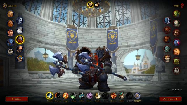 WoW Shadowlands : Écran de création de personnage animé