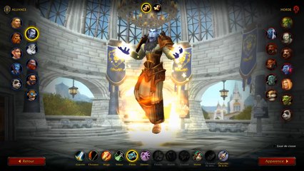 WoW Shadowlands : Écran de création de personnage animé