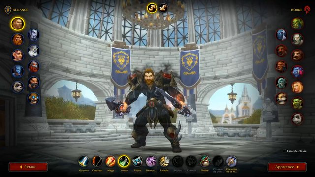 WoW Shadowlands : Écran de création de personnage animé