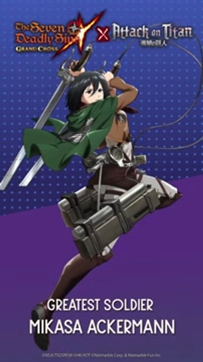 Seven Deadly Sins Grand Cross : collaboration Attack On Titan et mise à jour