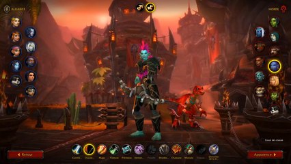 WoW Shadowlands : Écran de création de personnage animé