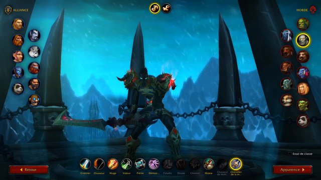 WoW Shadowlands : Écran de création de personnage animé