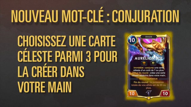 Legends of Runeterra - LoR : Aurelion Sol, Targon, Appel de la Montagne, Célestes, Conjuration
