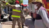 VÍDEO: Incêndio em depósito de material reciclável em Pombal ganha proporções assustadoras; confira