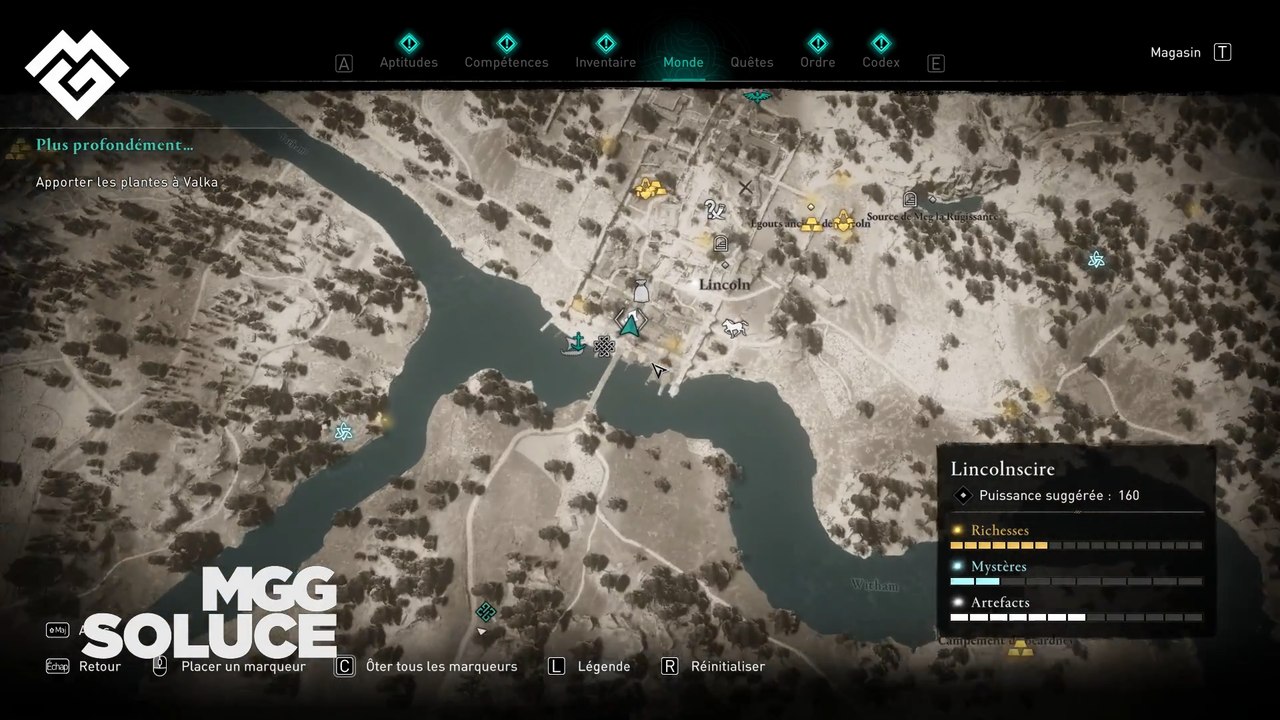 Soluce AC Valhalla, Lincolnscire : Position des artéfacts