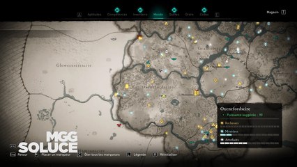 Soluce AC Valhalla, Oxenefordscire : Position des artéfacts