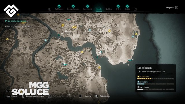 Soluce AC Valhalla, Lincolnscire : Position des artéfacts