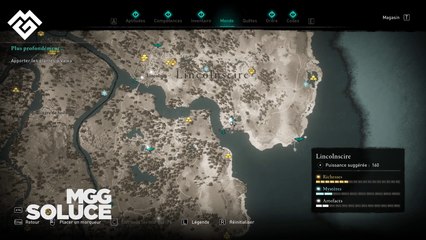 Soluce AC Valhalla, Lincolnscire : Position des artéfacts