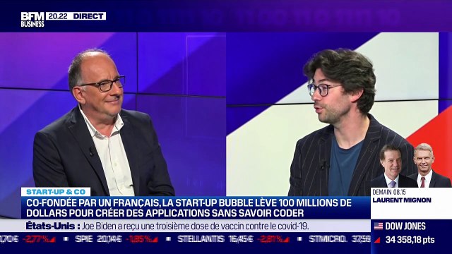 Start up & co : Co-fondée par un Français, la start-up Bubble lève 100 millions de dollars pour créer des applications sans savoir coder - 28/09