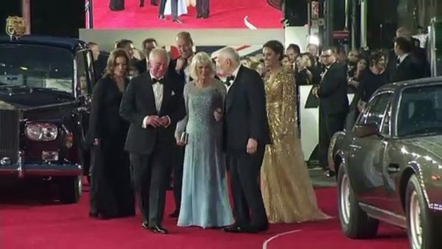 Royals make rare joint appearance at No Time To Die premiere