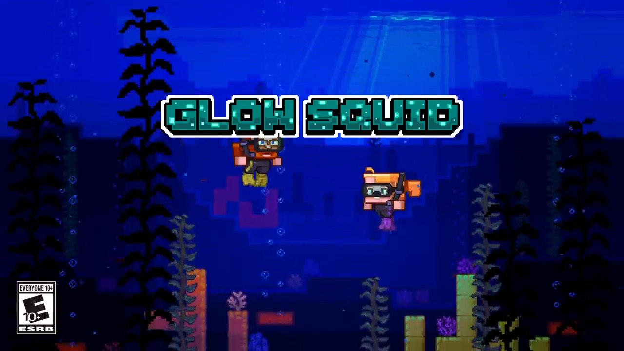 Minecraft : 1.17 mise à jour, Poulpe lumineux, glow squid, nouvelle créature passive, cave update