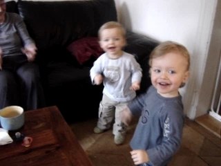Leo & Lucas dancing with Mamie