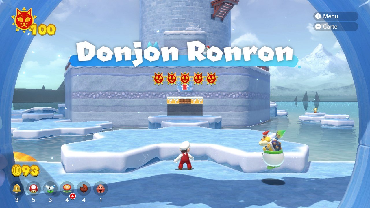 Soluce Mario 3D World Bowser Fury : Donjon Ronron, astres félins