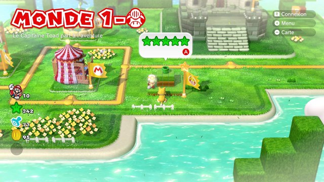Capitaine Toad, soluce Mario 3D World : Étoiles vertes du monde 1
