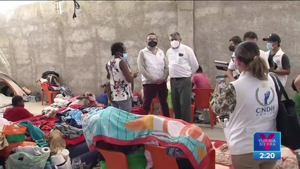 La CNDH recorre el nuevo albergue de migrantes en Ciudad Acuña