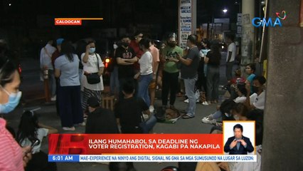 Ilang humahabol sa deadline ng voter registration, kagabi pa nakapila | UB