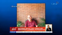 National artist for literature Bienvenido Lumbera, pumanaw na | UB