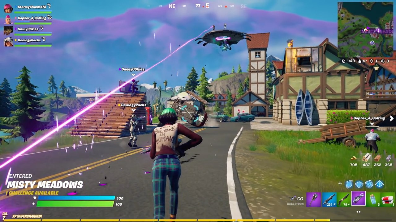 Fortnite : Conduire un véhicule de l'IO avec des pneus tout-terrain, défi saison 7