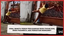 Viral Wanita Penuh Perjuangan Buka Pagar Kos, Roda Pagarnya Jadi Perhatian Warganet