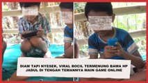 Diam tapi Nyesek, Viral Bocil Termenung Bawa HP Jadul di Tengah Temannya Main Game Online