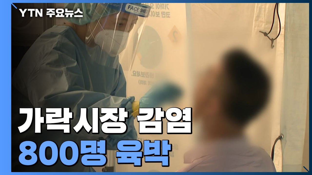 가락시장 집단감염 800명 육박...찾아가는 진료소 1,400명 검사 / YTN